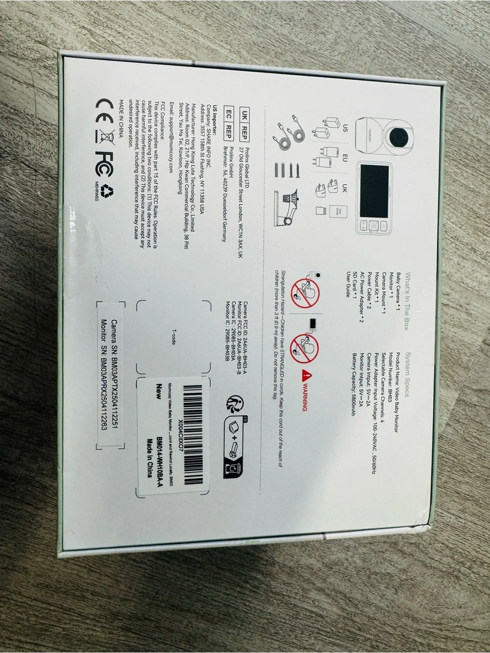 NEW Momcozy 5.5" HD Baby Monitor (White) - Picture 12 of 12